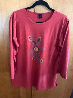 Sabaku Artwear 3/4 sleeve. Southwest, screenprint 28" long, below hip/ side vent